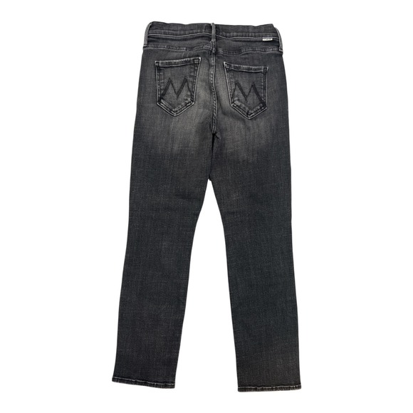 Mother The Dazzler Ankle Stargazing Jeans Dark Wash Mid Rise Straight Leg Sz 25 - Picture 7 of 10